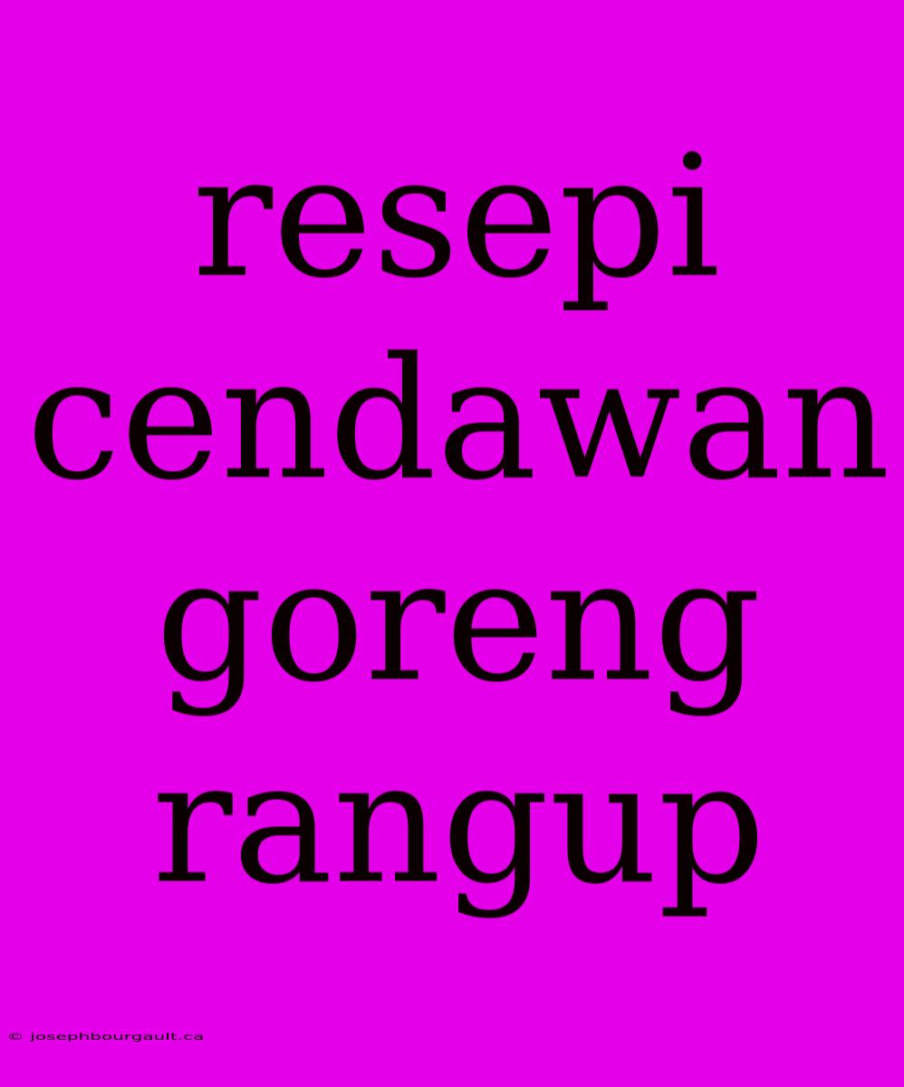 Resepi Cendawan Goreng Rangup