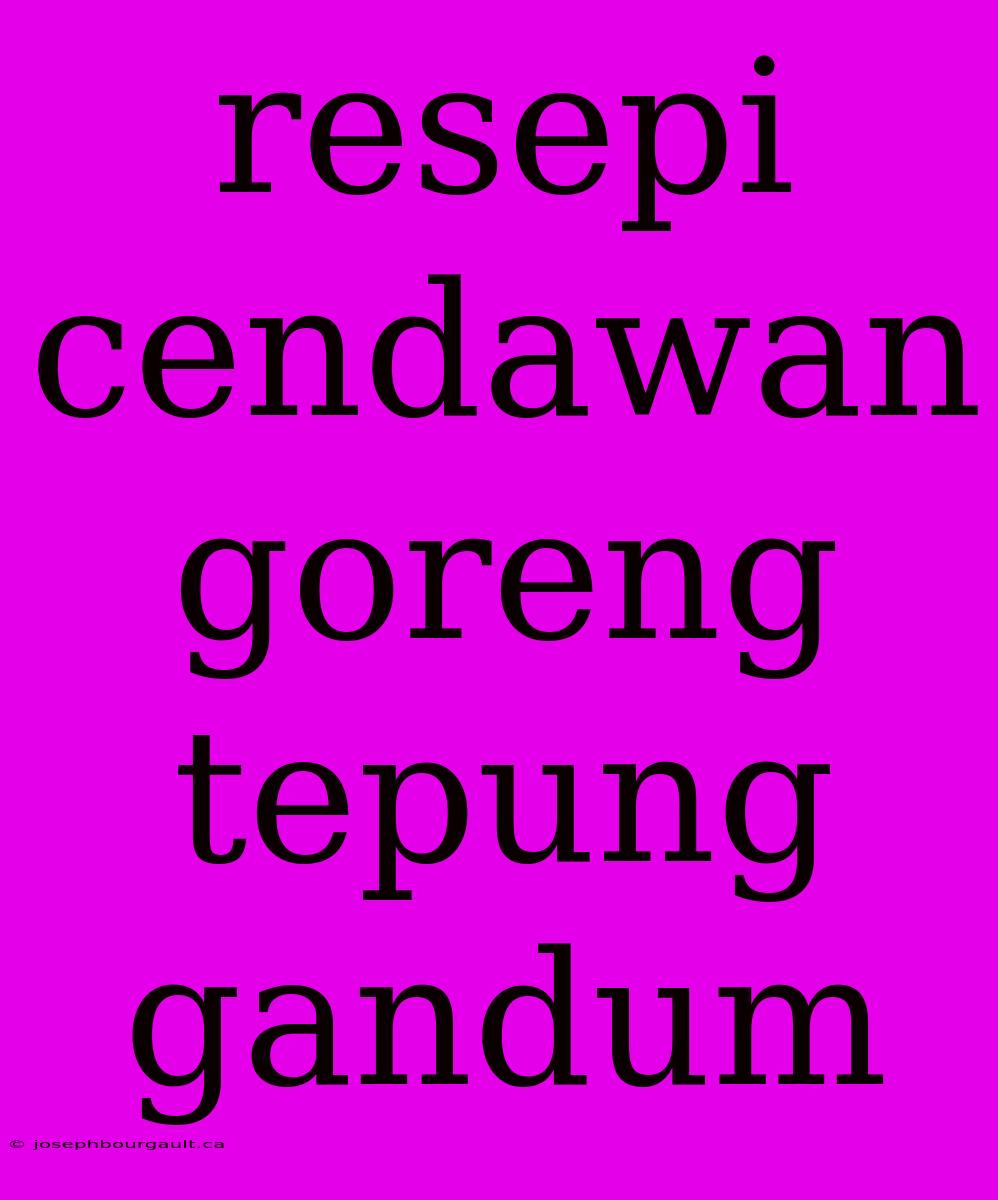 Resepi Cendawan Goreng Tepung Gandum