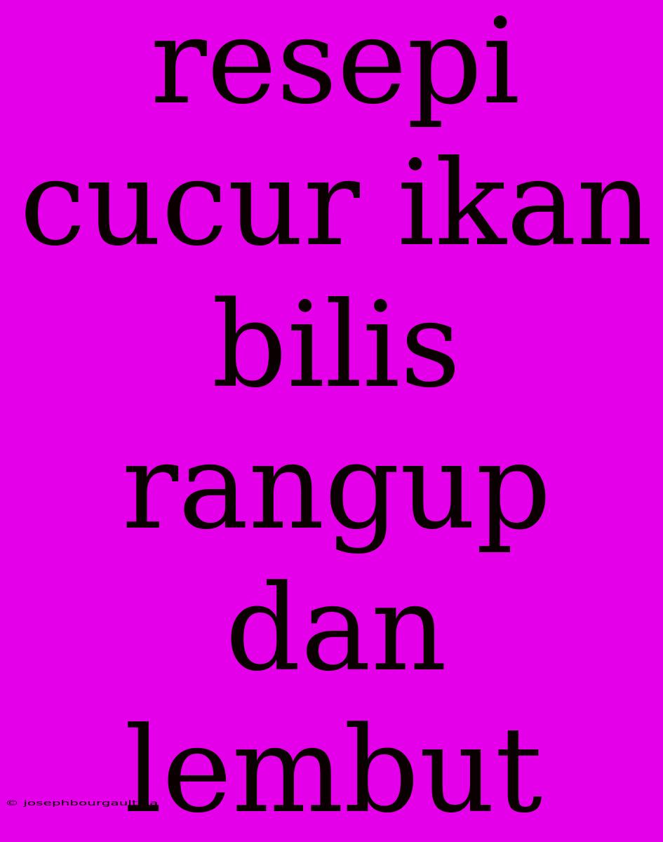 Resepi Cucur Ikan Bilis Rangup Dan Lembut