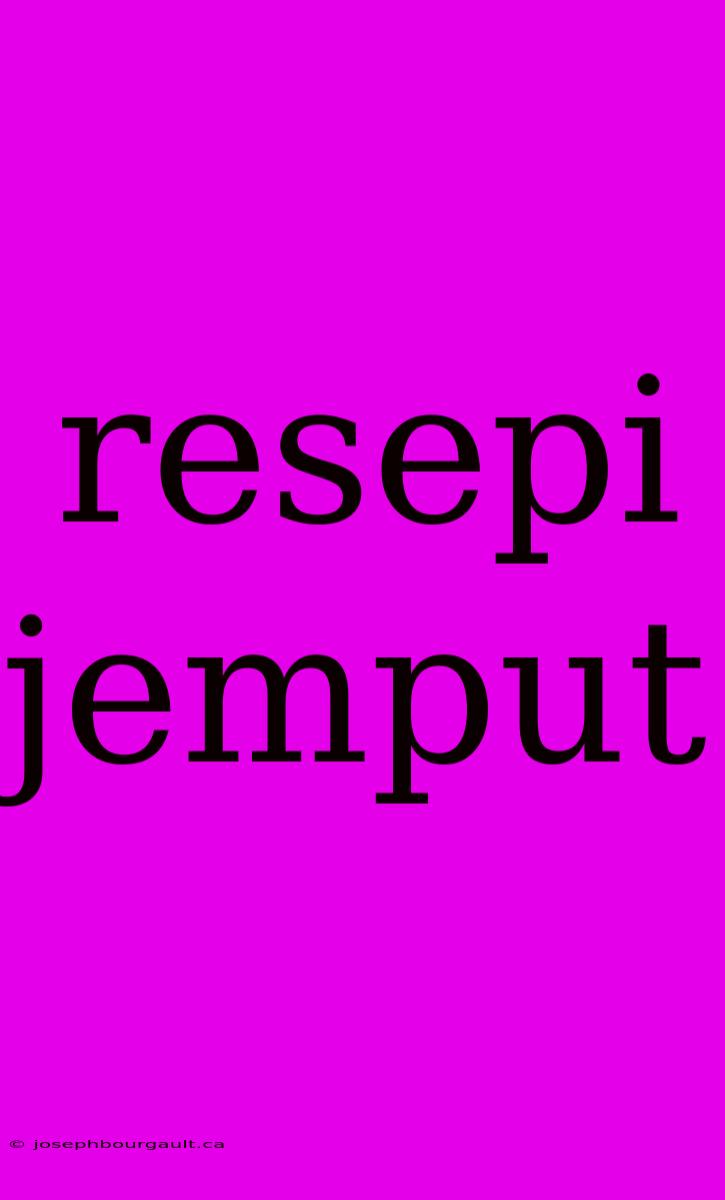 Resepi Jemput