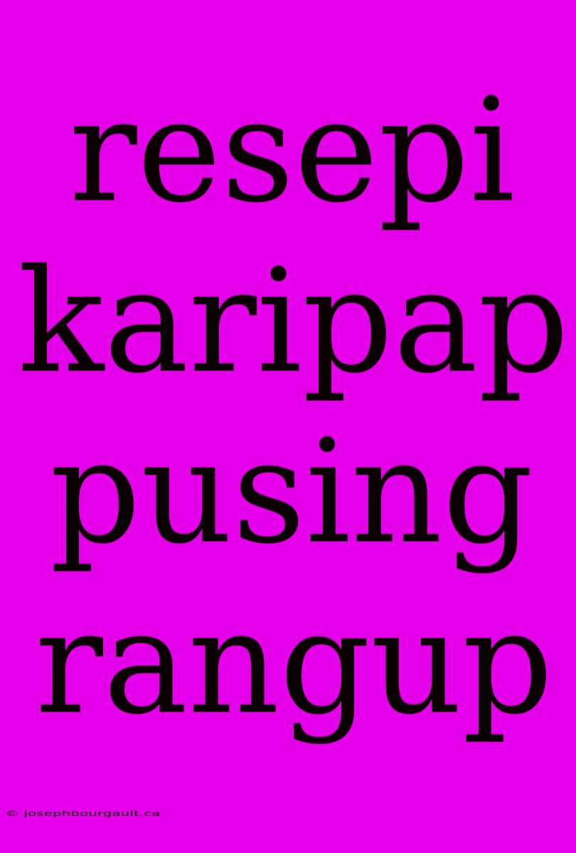 Resepi Karipap Pusing Rangup