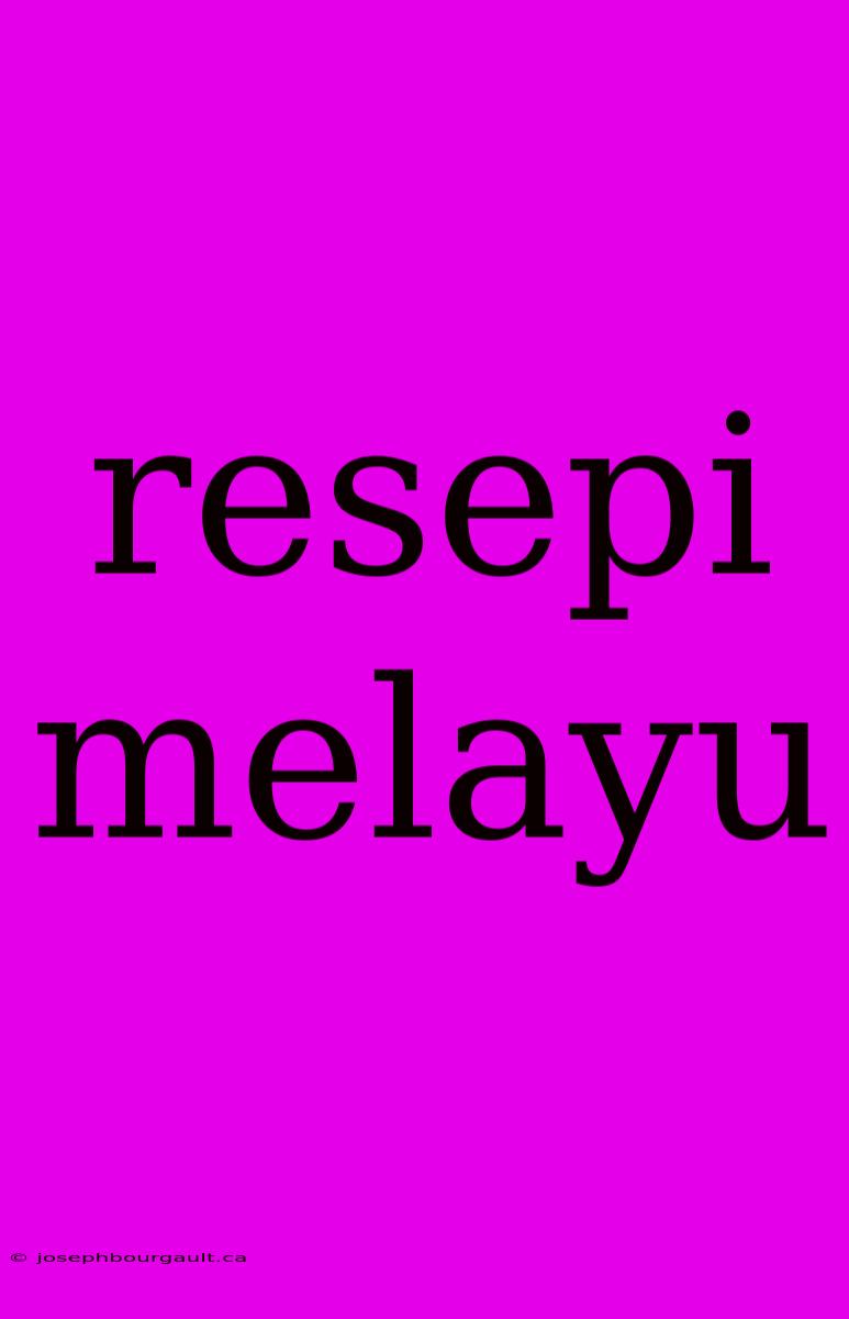 Resepi Melayu