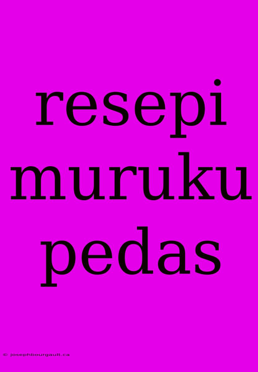 Resepi Muruku Pedas