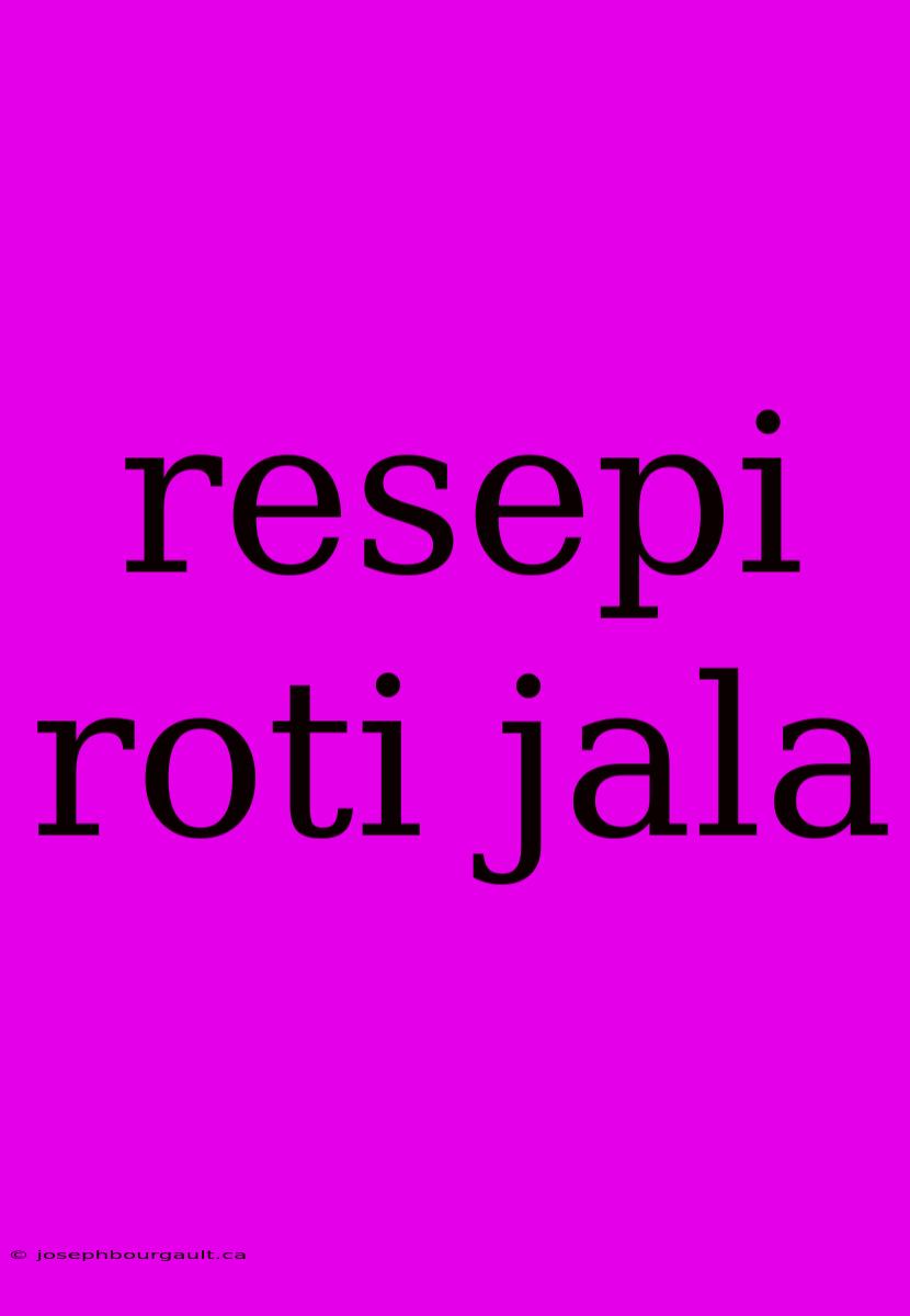 Resepi Roti Jala