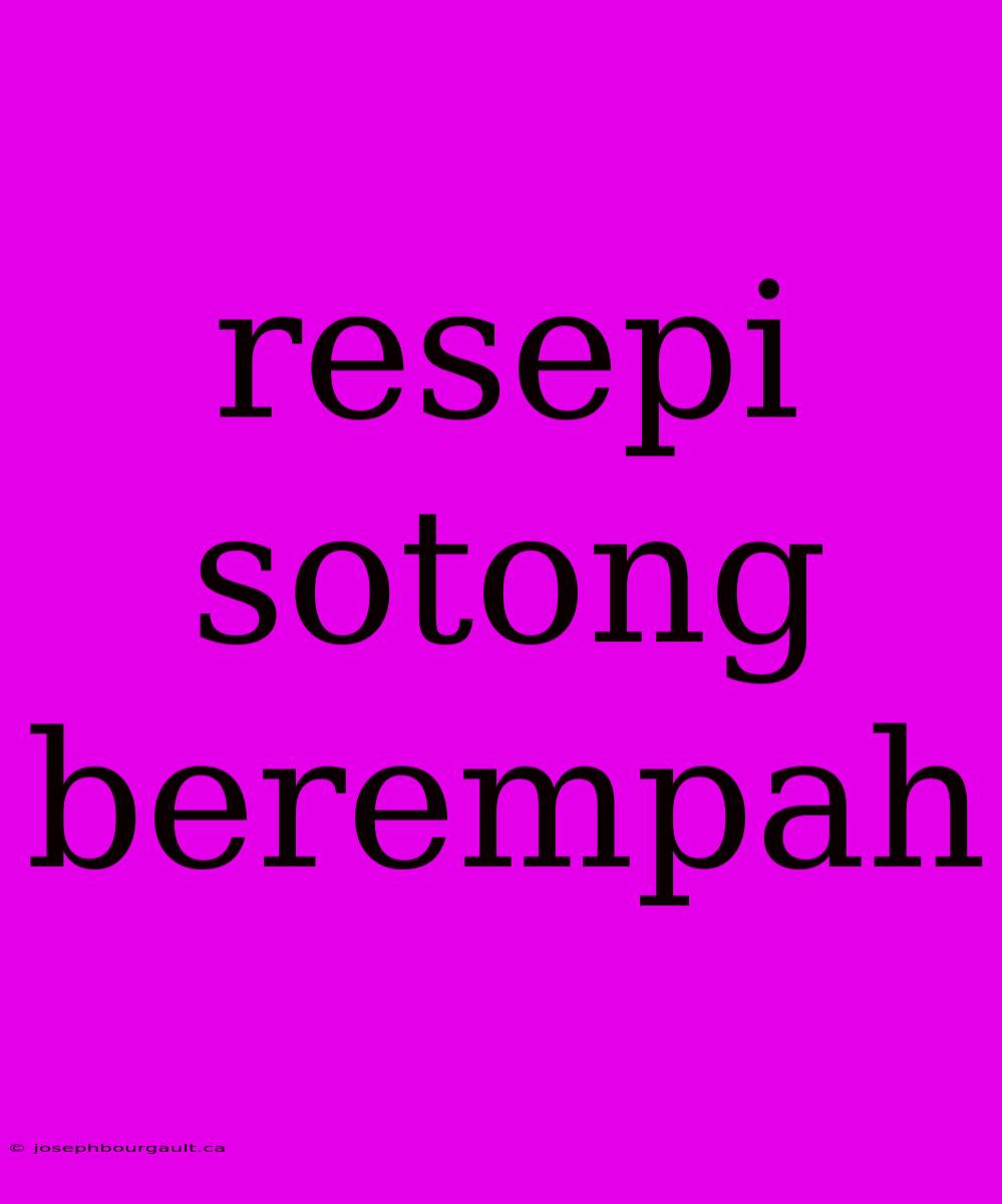 Resepi Sotong Berempah