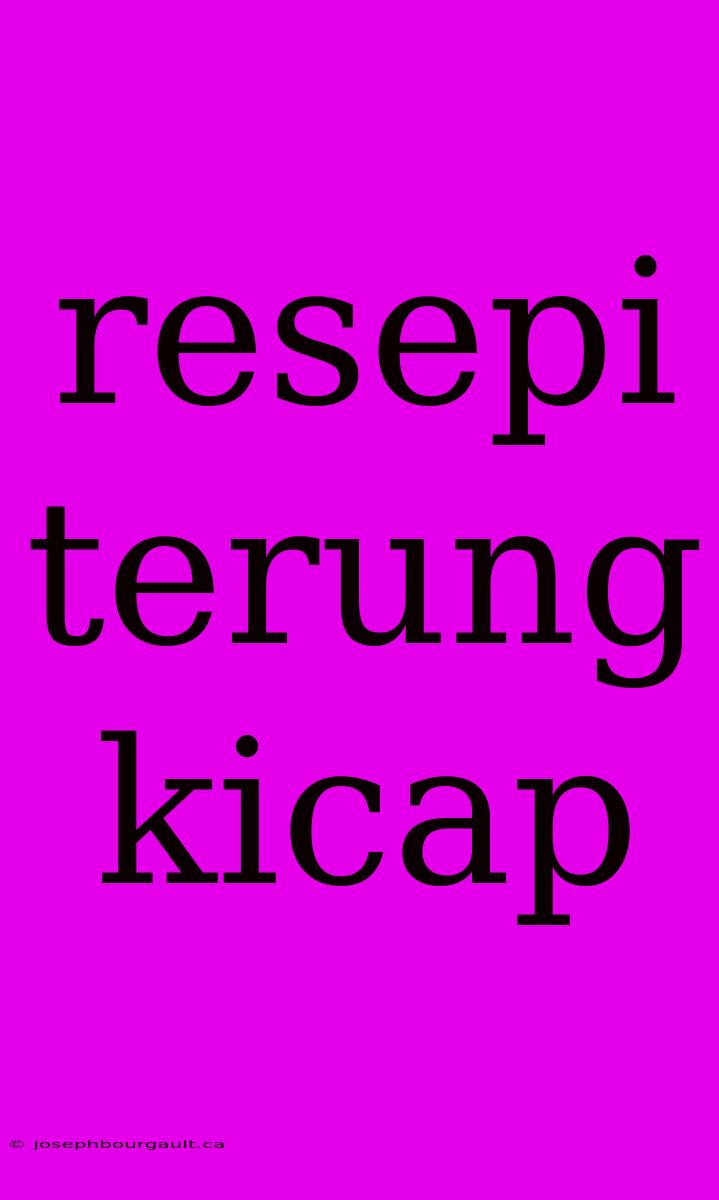 Resepi Terung Kicap