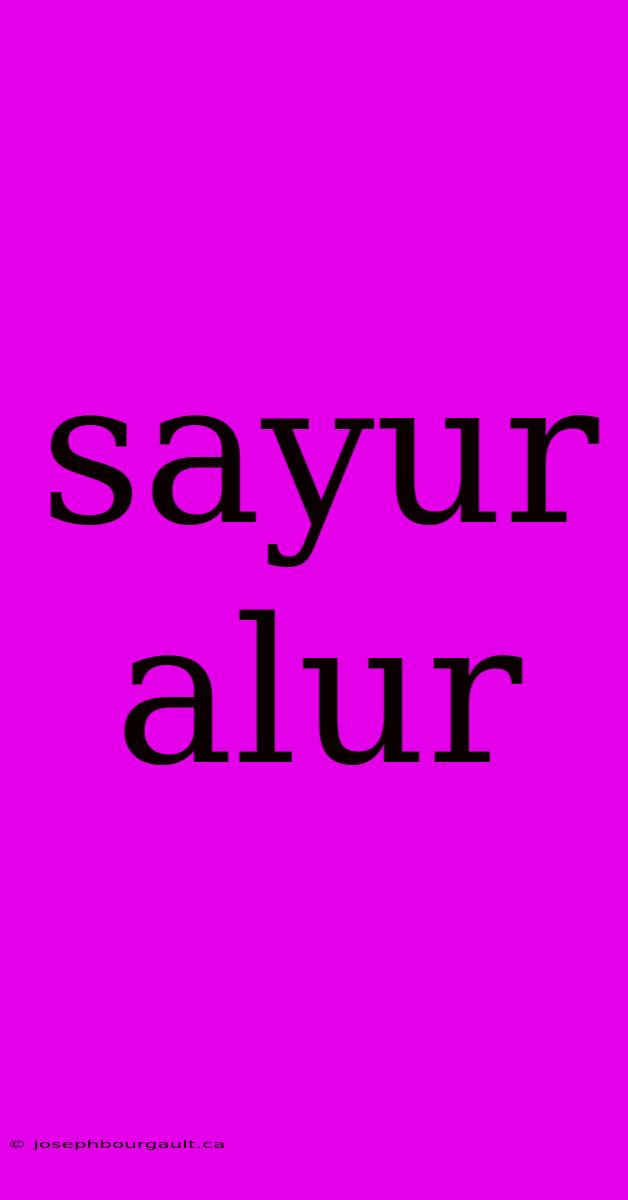 Sayur Alur