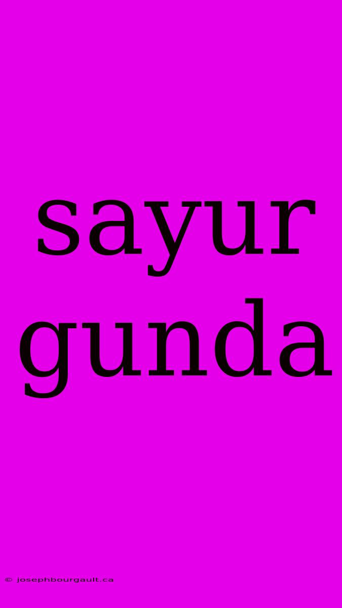 Sayur Gunda