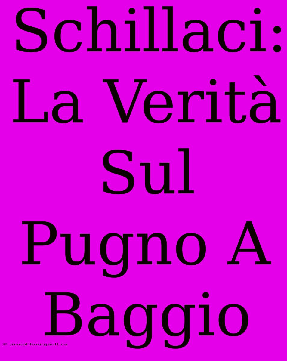 Schillaci: La Verità Sul Pugno A Baggio