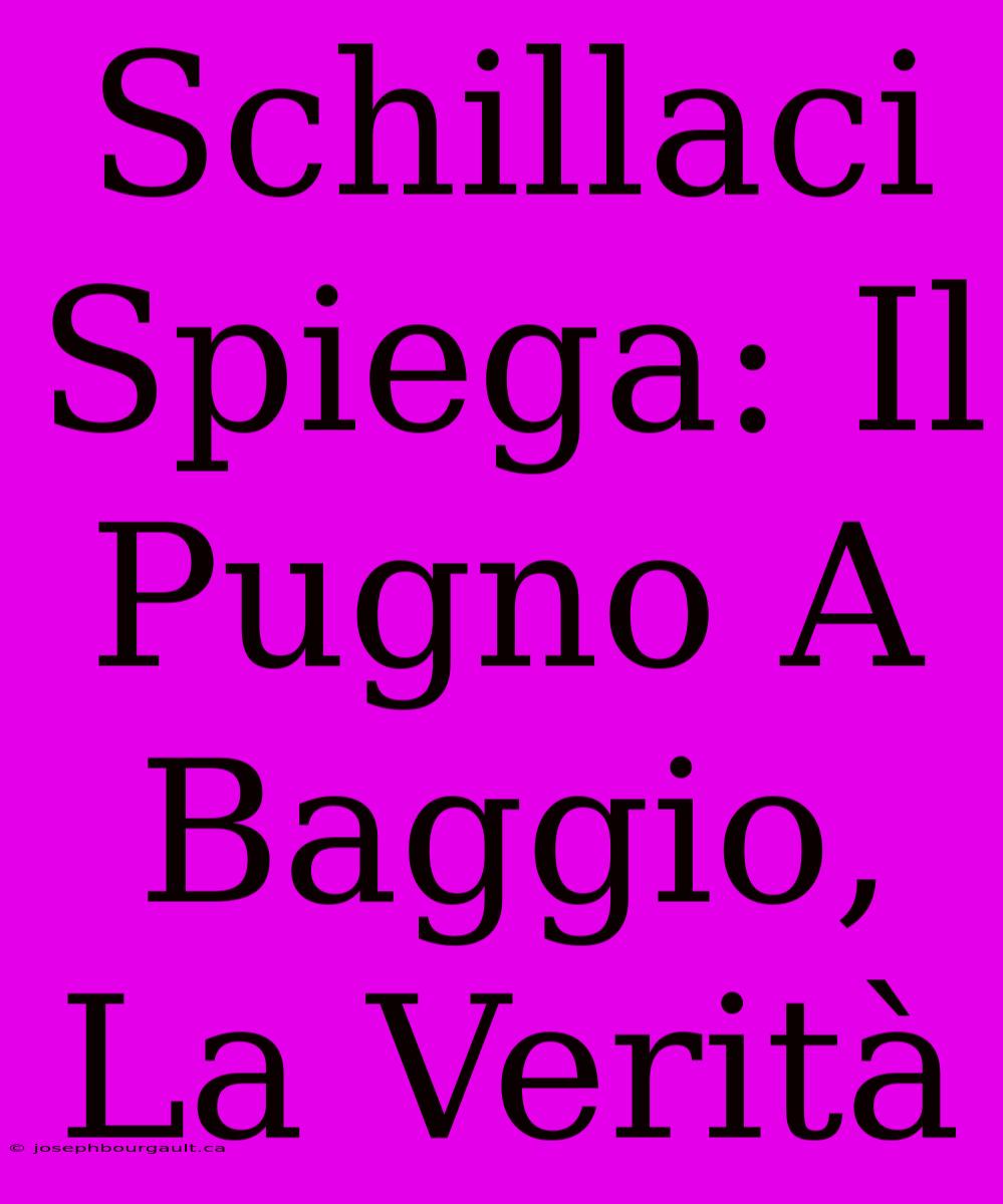 Schillaci Spiega: Il Pugno A Baggio, La Verità