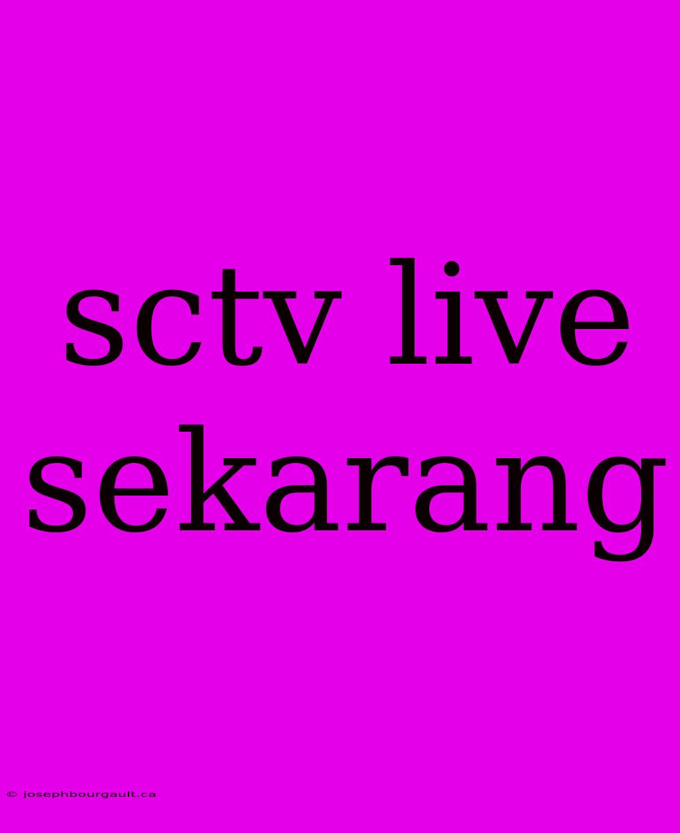 Sctv Live Sekarang