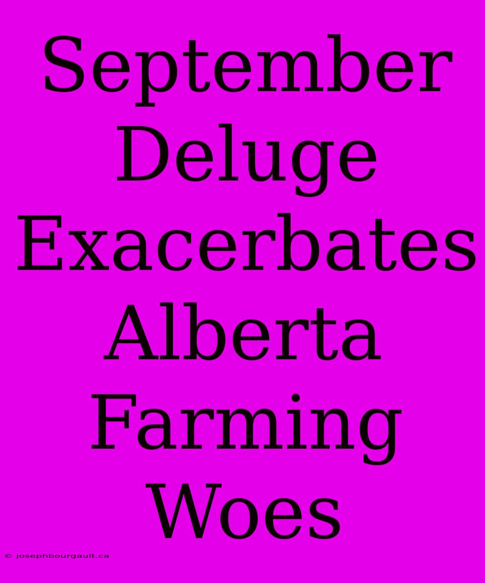 September Deluge Exacerbates Alberta Farming Woes