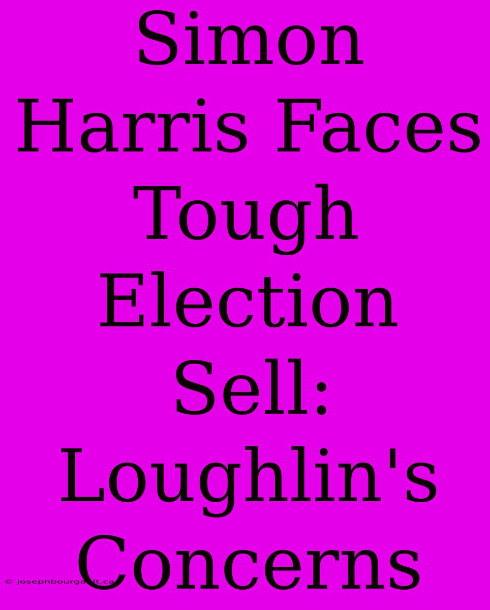 Simon Harris Faces Tough Election Sell: Loughlin's Concerns