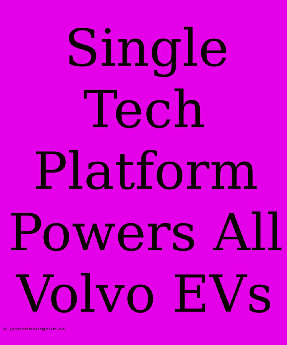 Single Tech Platform Powers All Volvo EVs