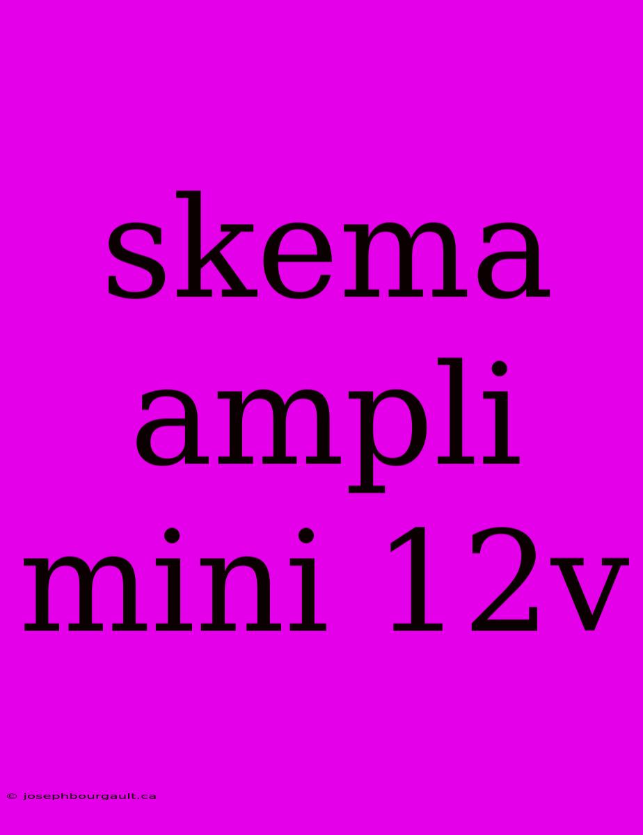 Skema Ampli Mini 12v