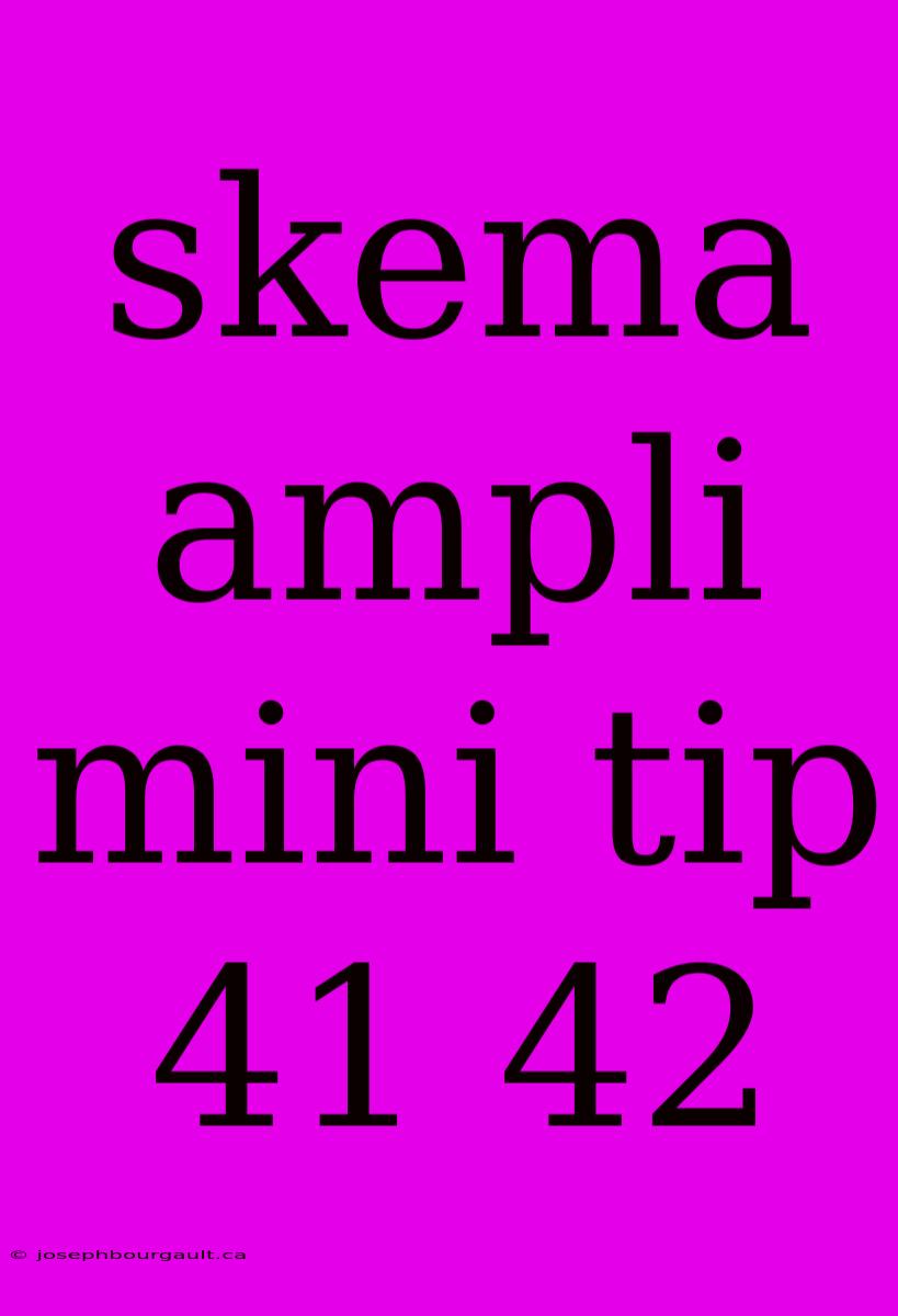 Skema Ampli Mini Tip 41 42