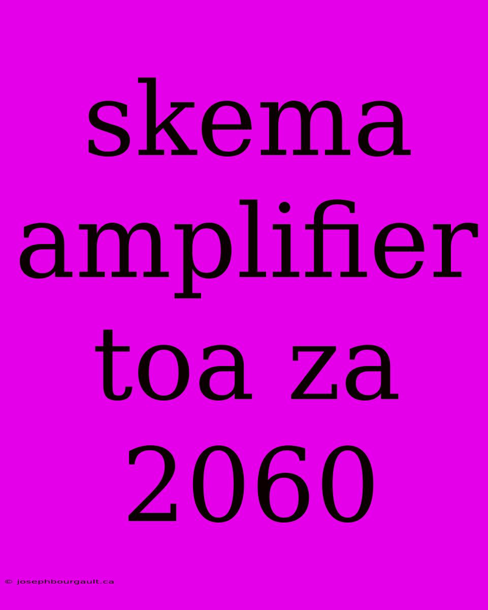 Skema Amplifier Toa Za 2060