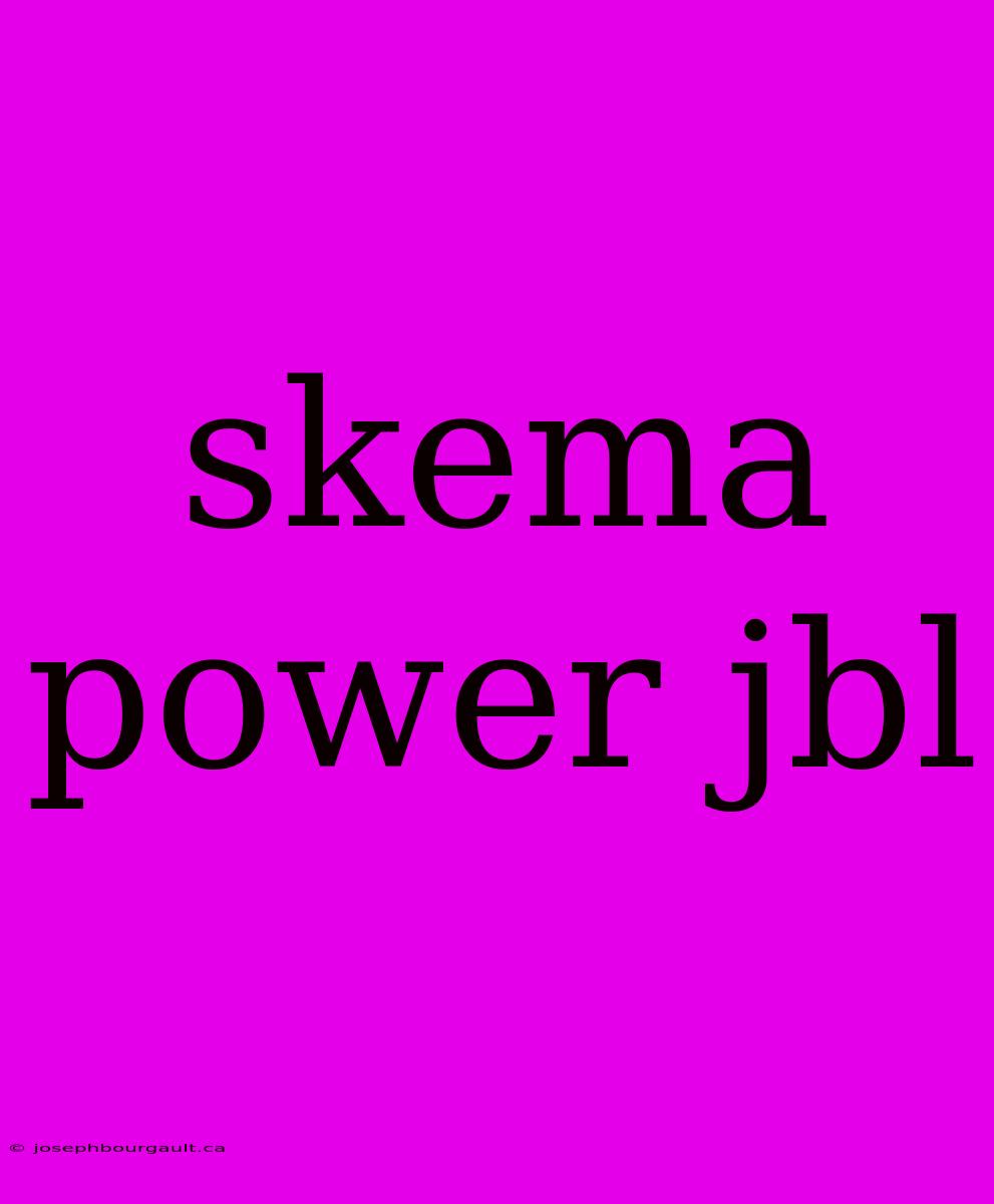 Skema Power Jbl