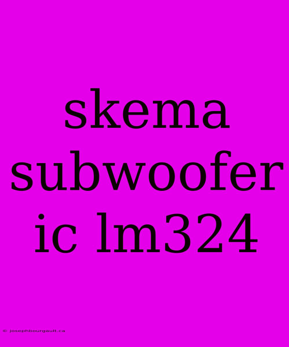 Skema Subwoofer Ic Lm324