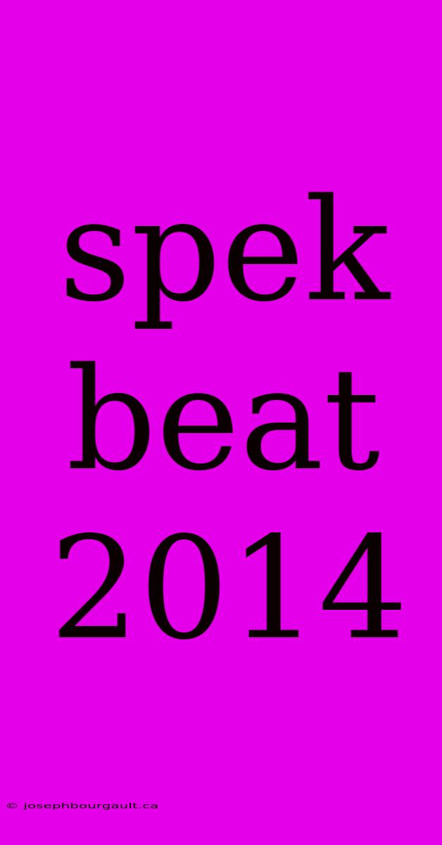 Spek Beat 2014