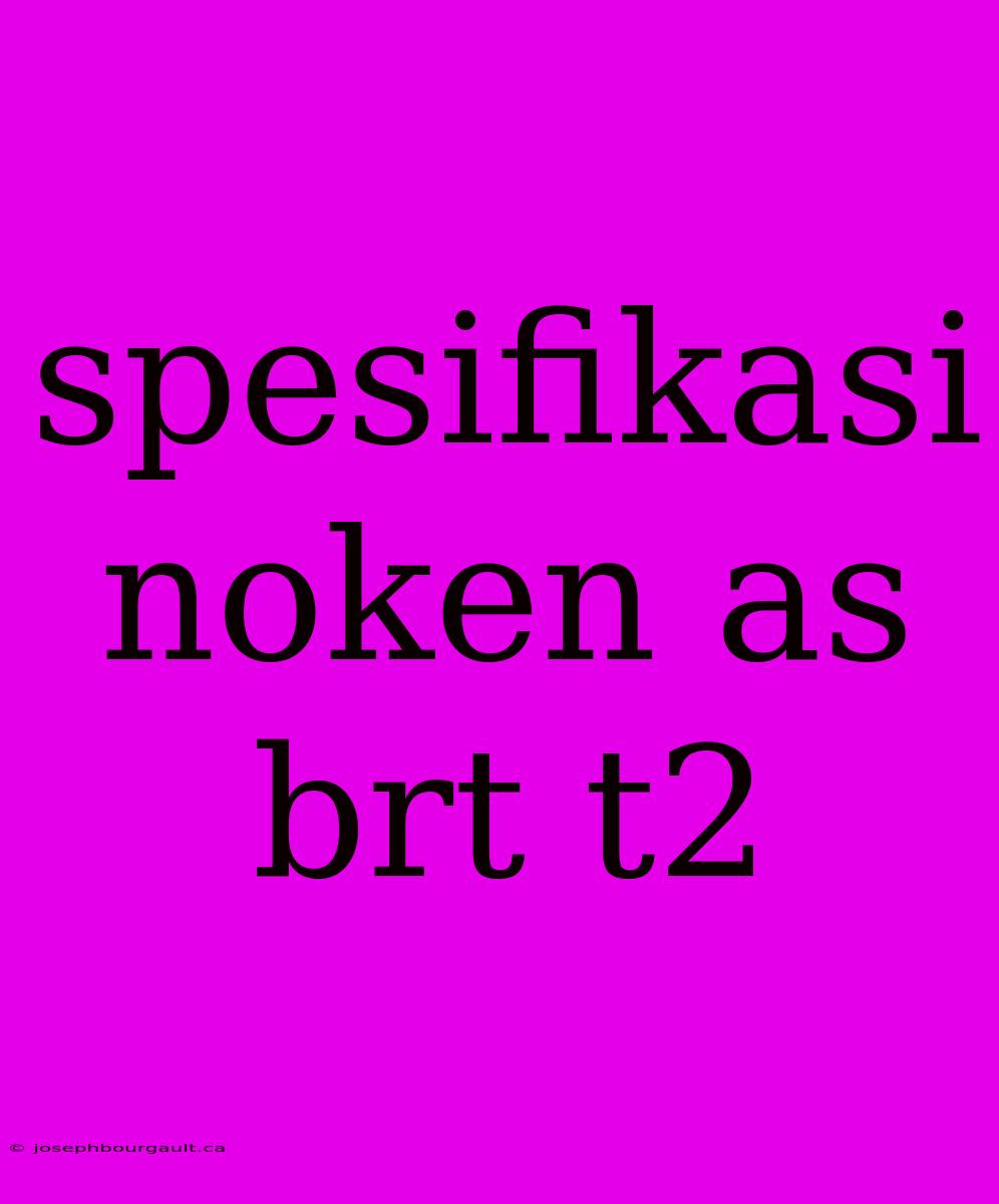 Spesifikasi Noken As Brt T2