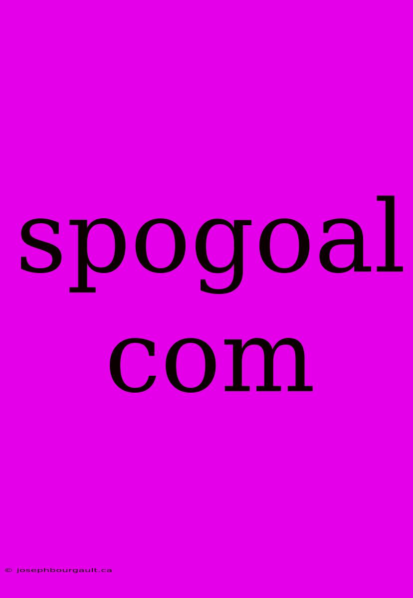 Spogoal Com