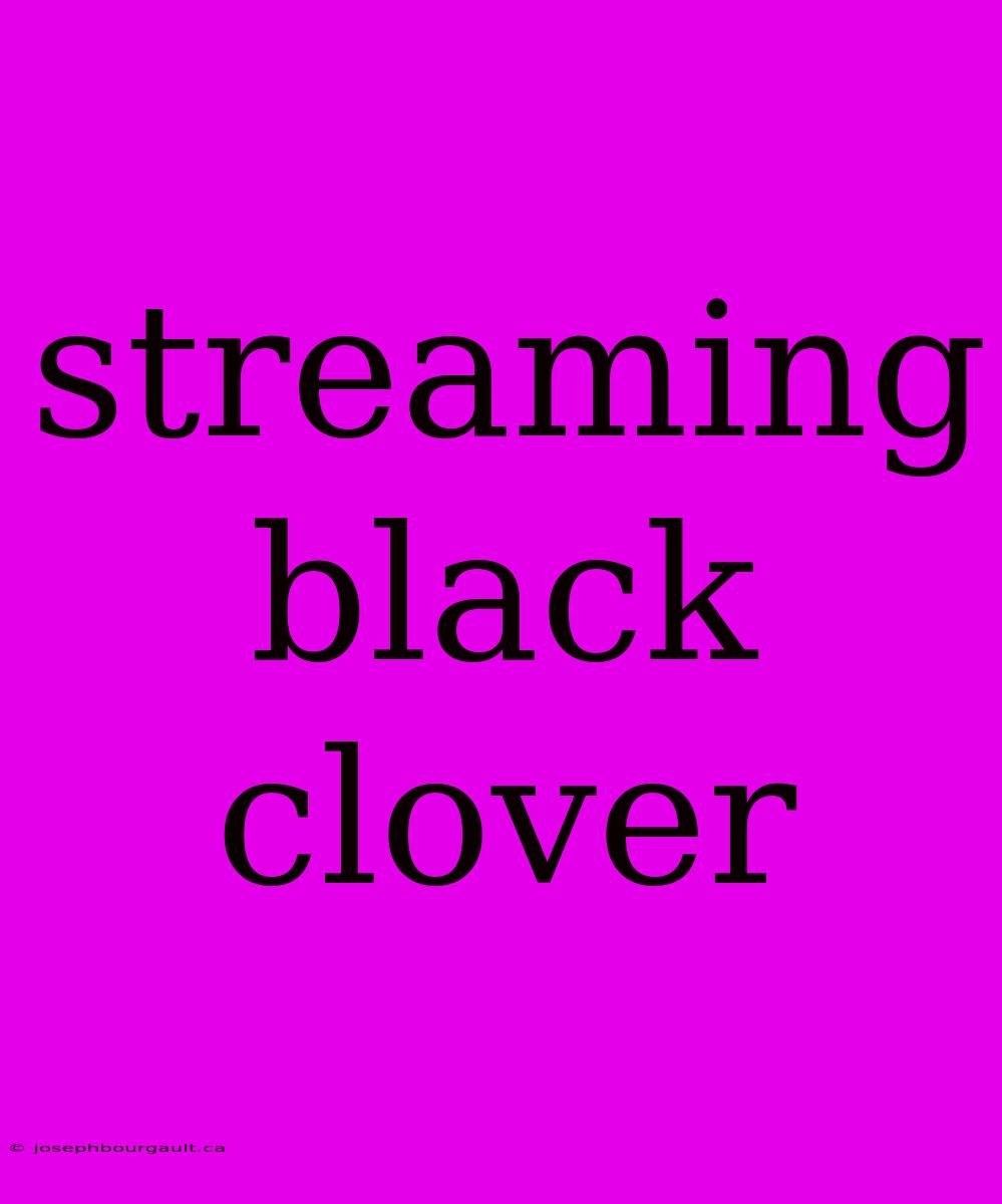 Streaming Black Clover