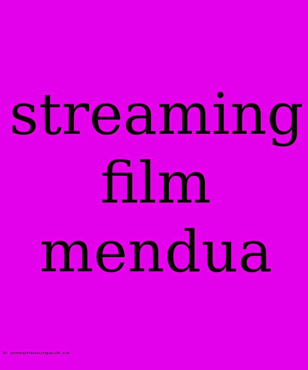 Streaming Film Mendua