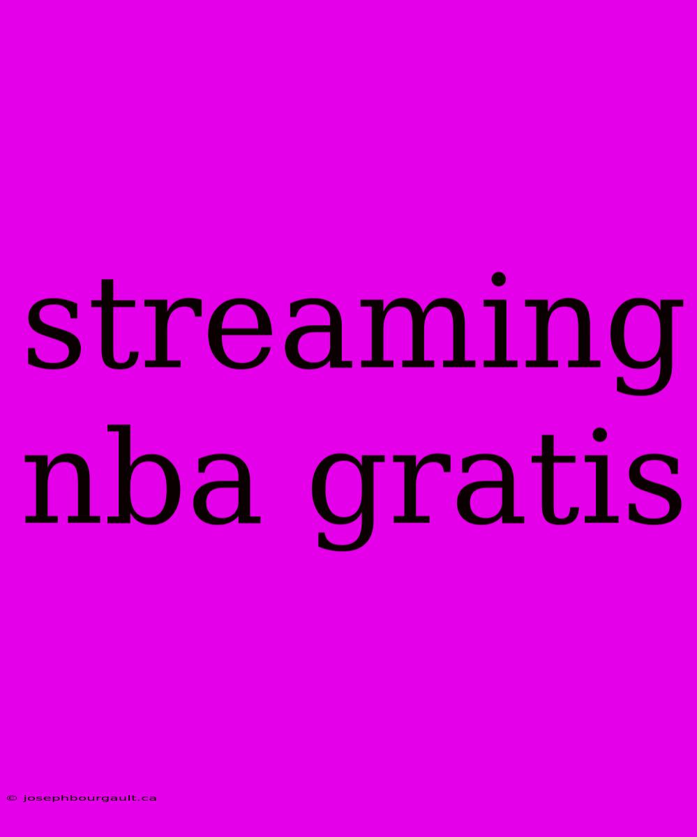 Streaming Nba Gratis