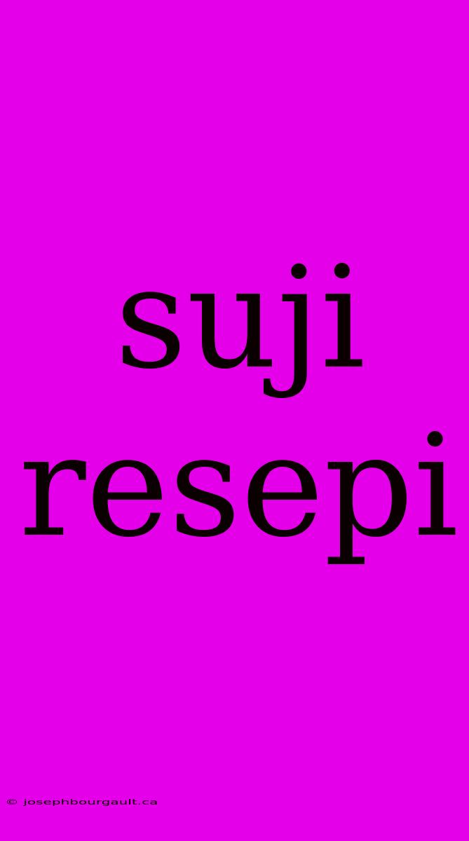 Suji Resepi