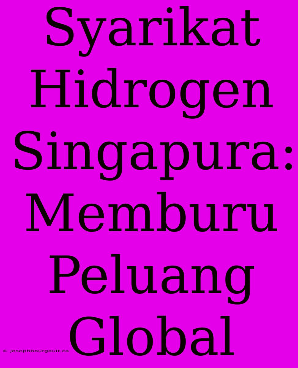 Syarikat Hidrogen Singapura: Memburu Peluang Global