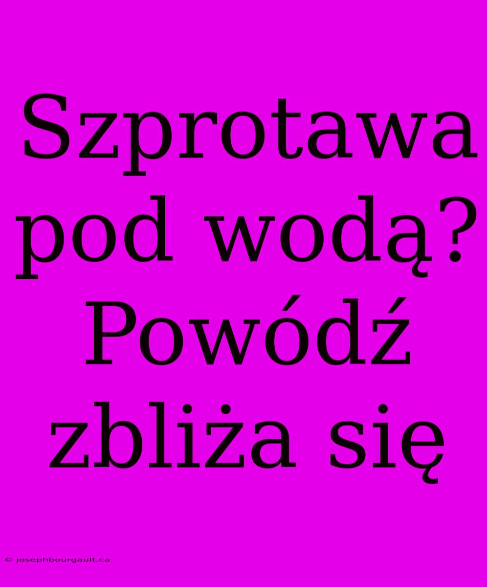 Szprotawa Pod Wodą? Powódź Zbliża Się