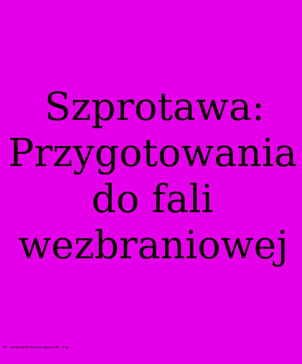 Szprotawa: Przygotowania Do Fali Wezbraniowej