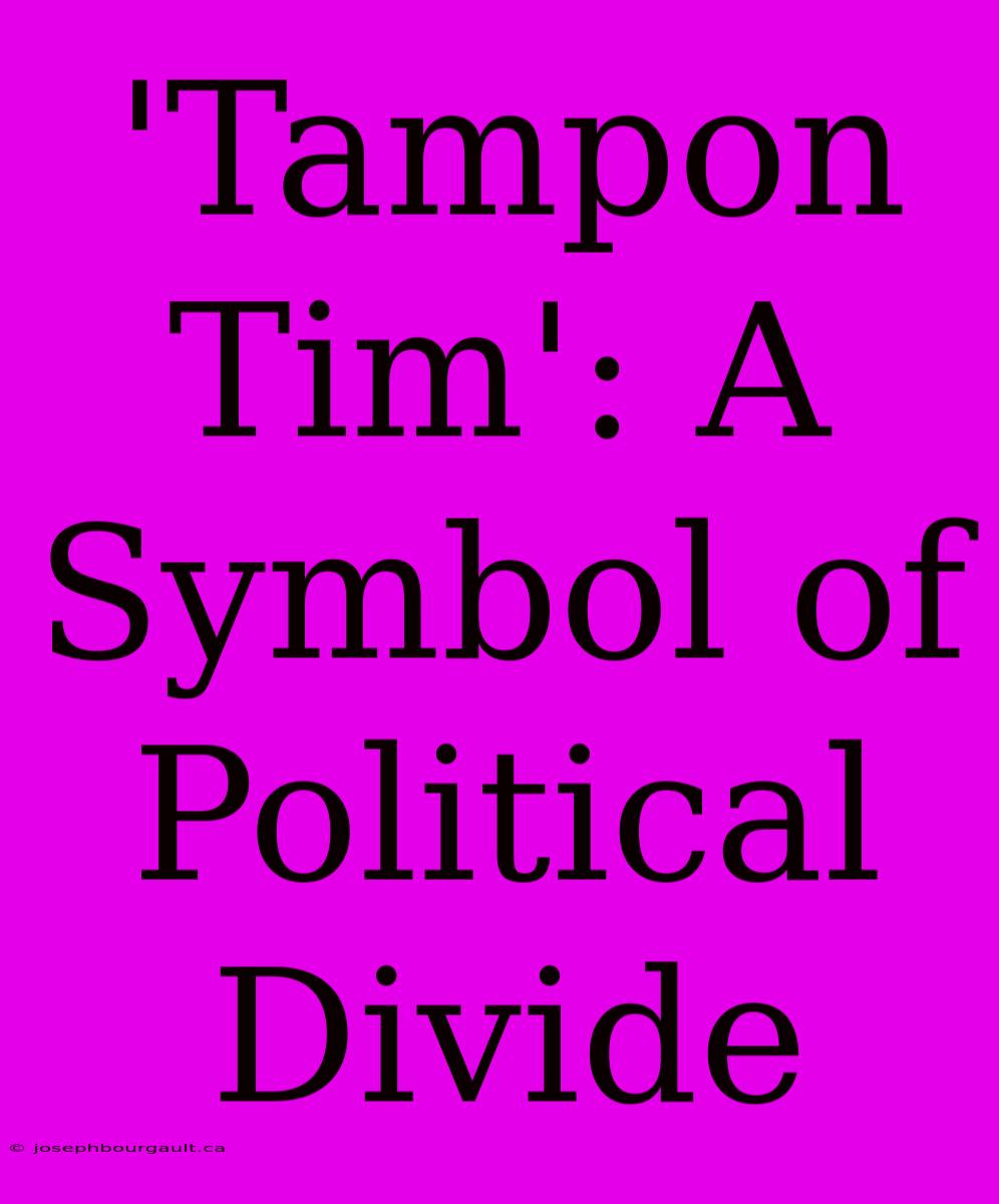 'Tampon Tim': A Symbol Of Political Divide