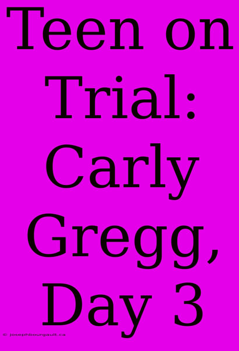 Teen On Trial: Carly Gregg, Day 3