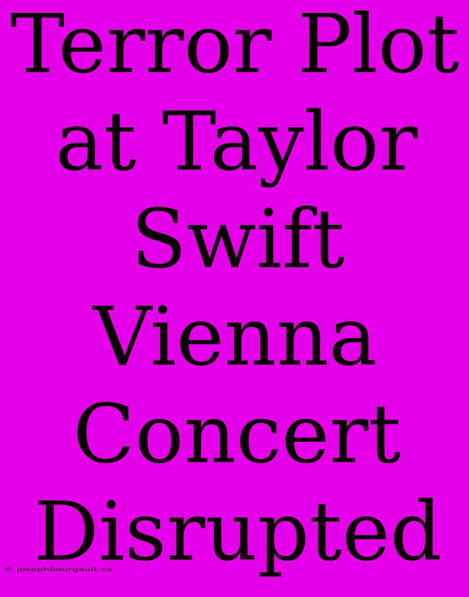 Terror Plot At Taylor Swift Vienna Concert Disrupted