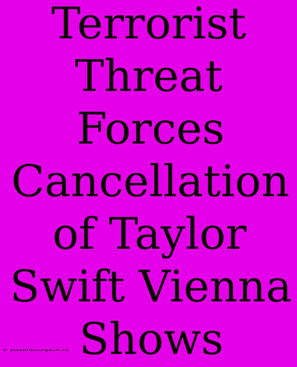 Terrorist Threat Forces Cancellation Of Taylor Swift Vienna Shows