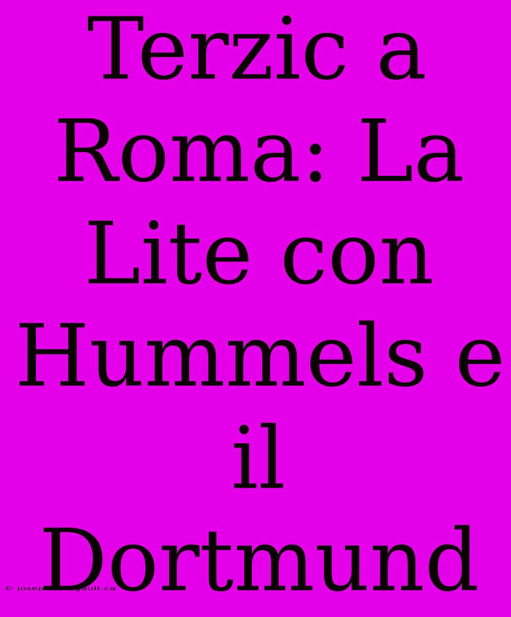 Terzic A Roma: La Lite Con Hummels E Il Dortmund