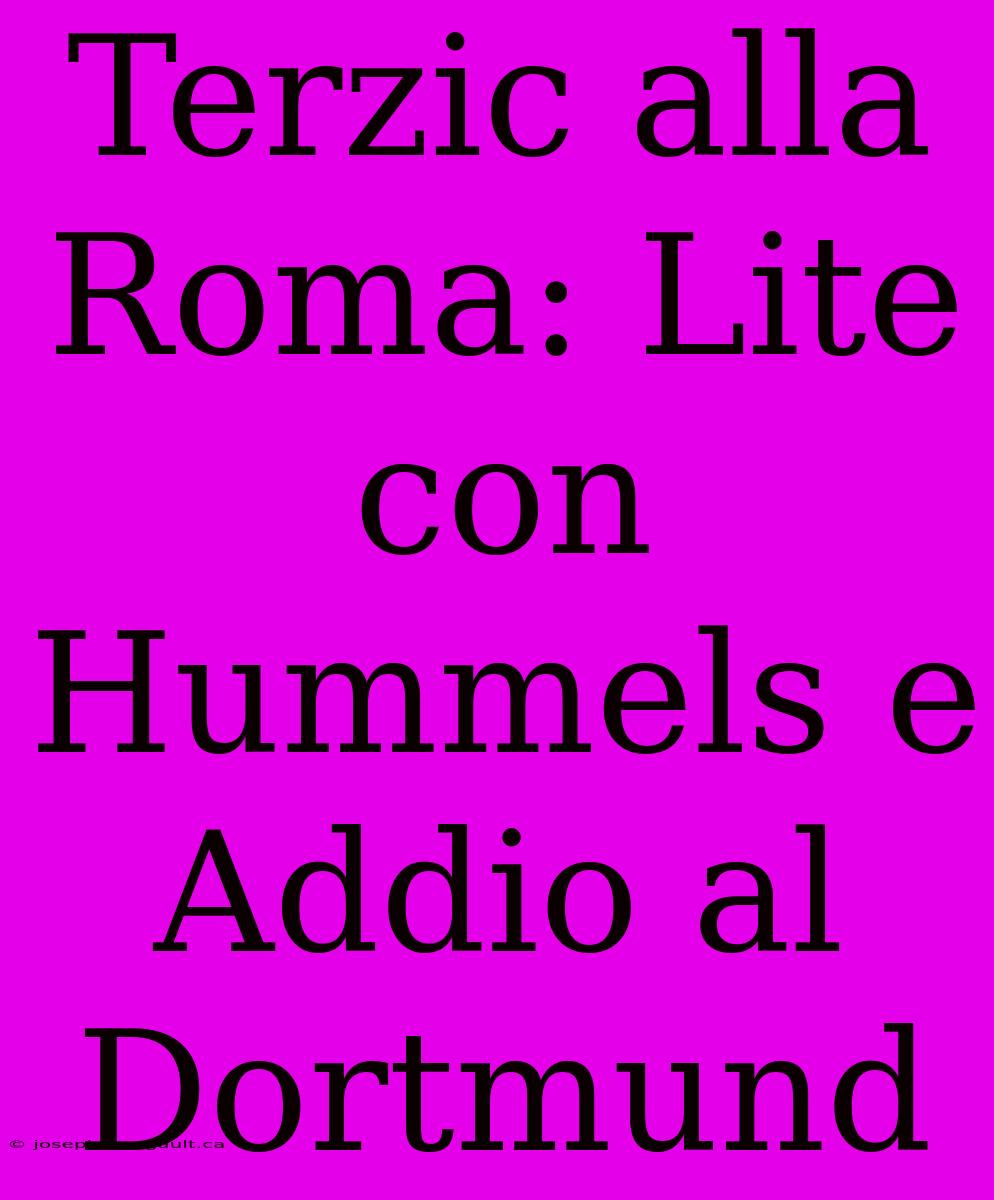 Terzic Alla Roma: Lite Con Hummels E Addio Al Dortmund