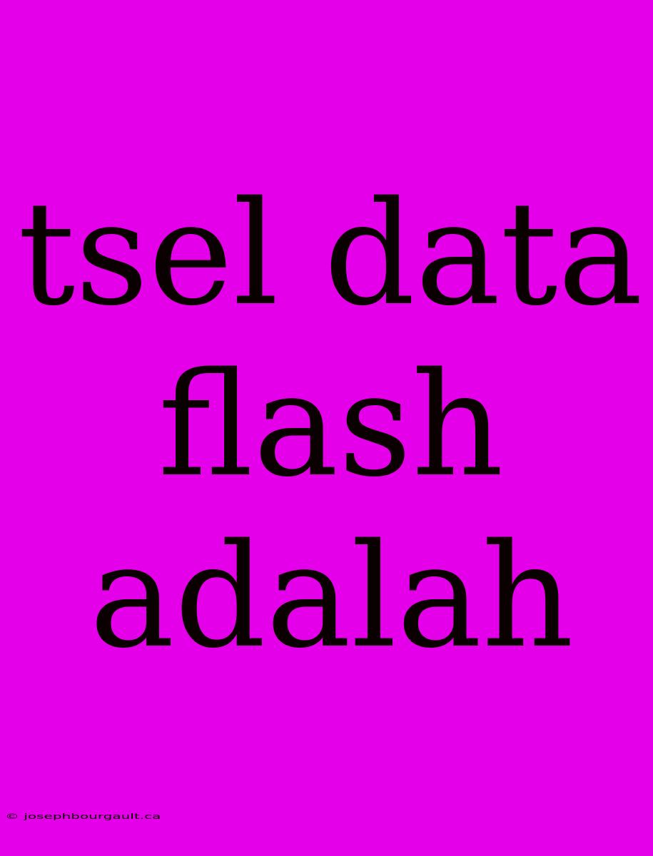 Tsel Data Flash Adalah