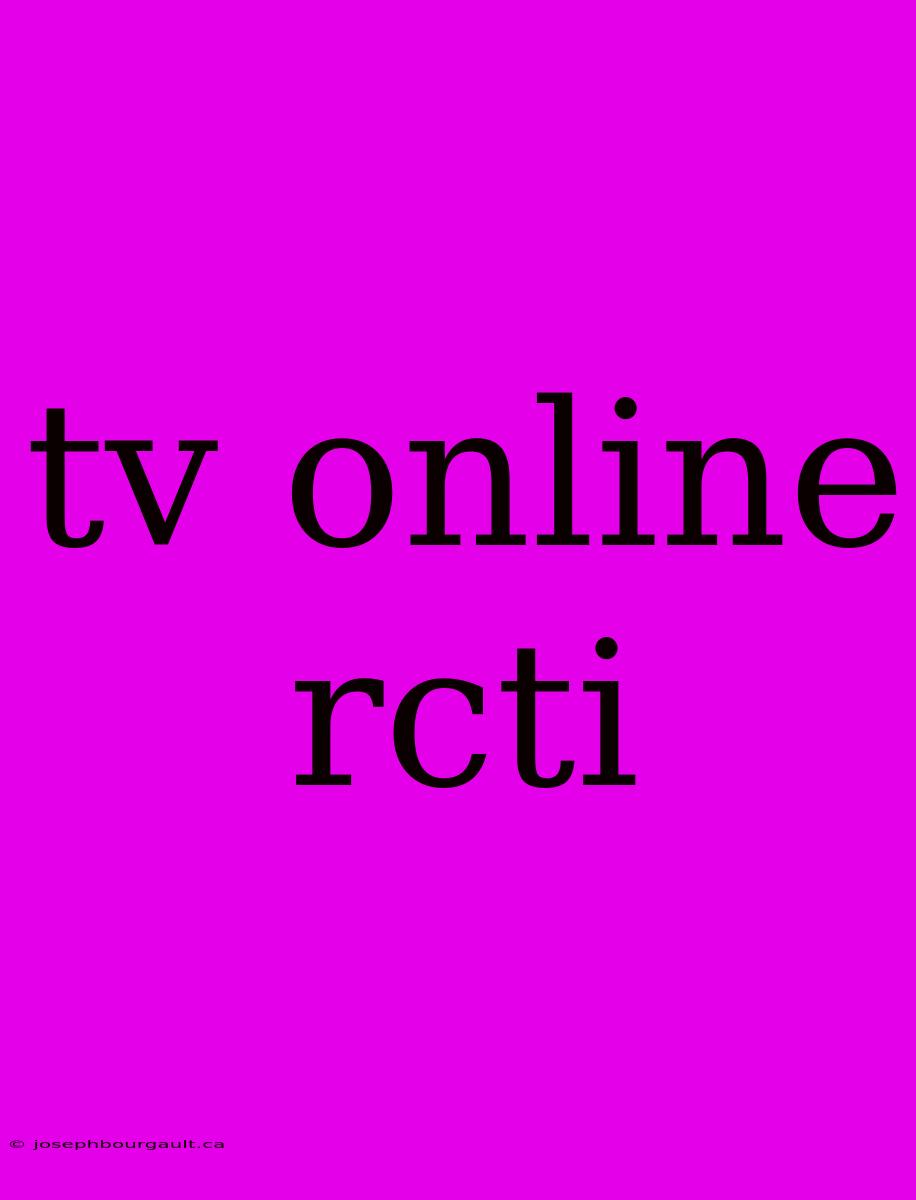 Tv Online Rcti