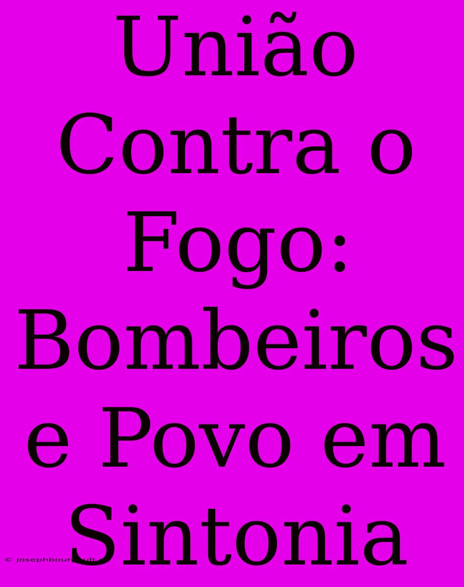 União Contra O Fogo: Bombeiros E Povo Em Sintonia