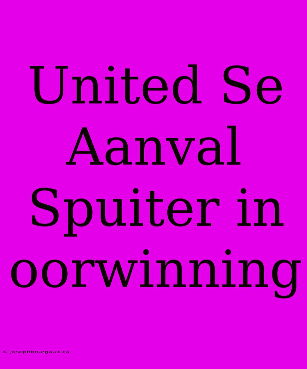 United Se Aanval Spuiter In Oorwinning