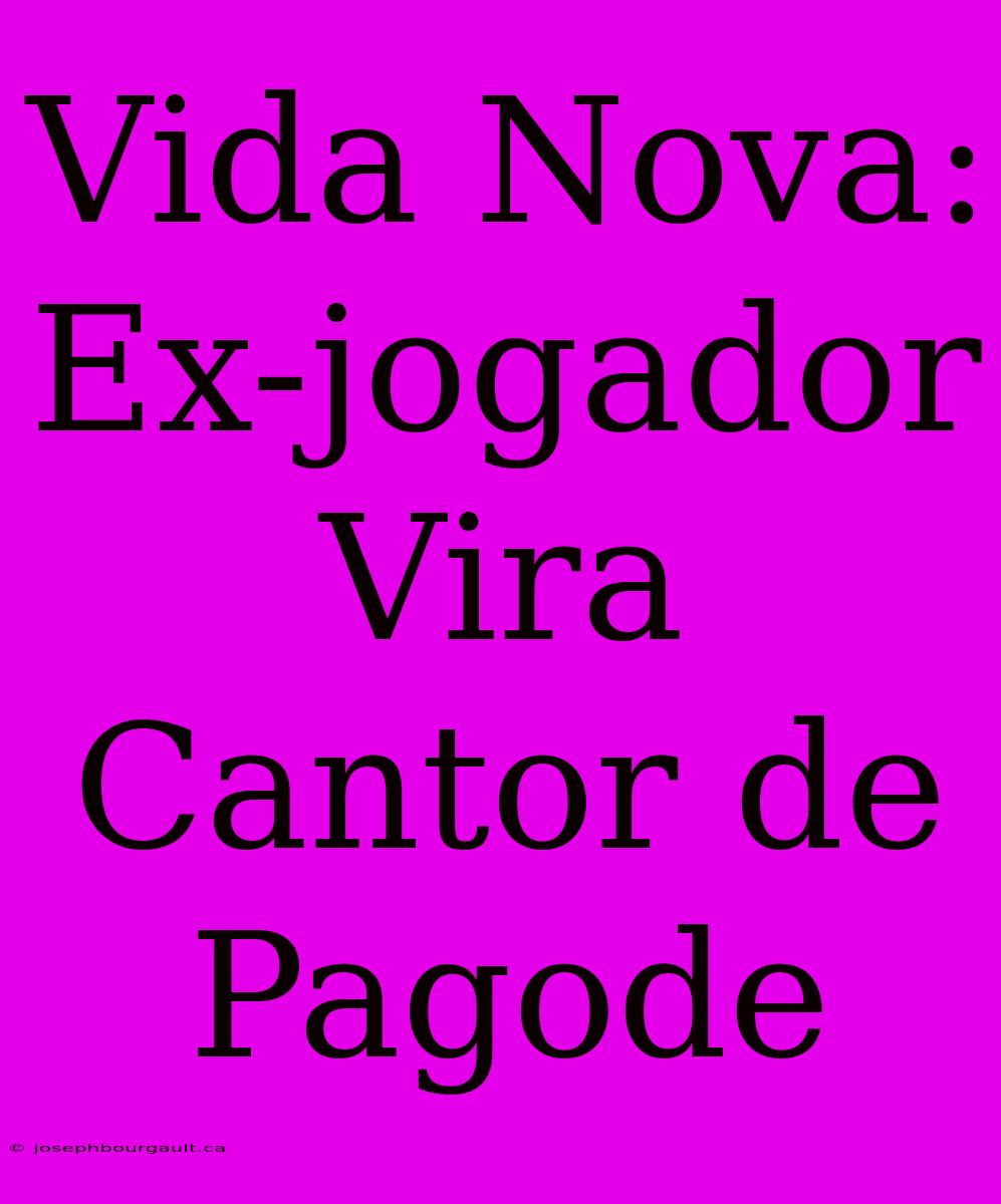 Vida Nova: Ex-jogador Vira Cantor De Pagode