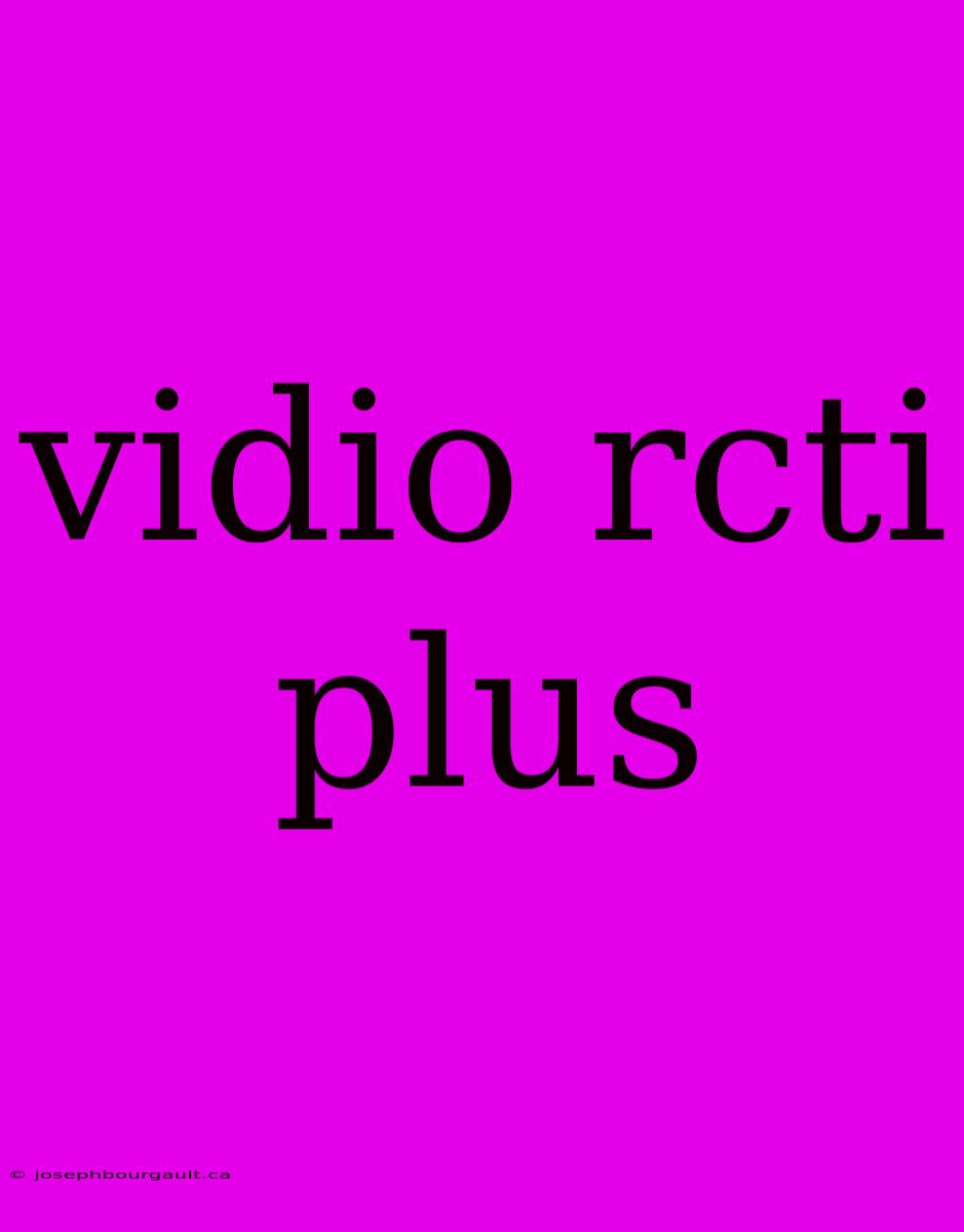 Vidio Rcti Plus