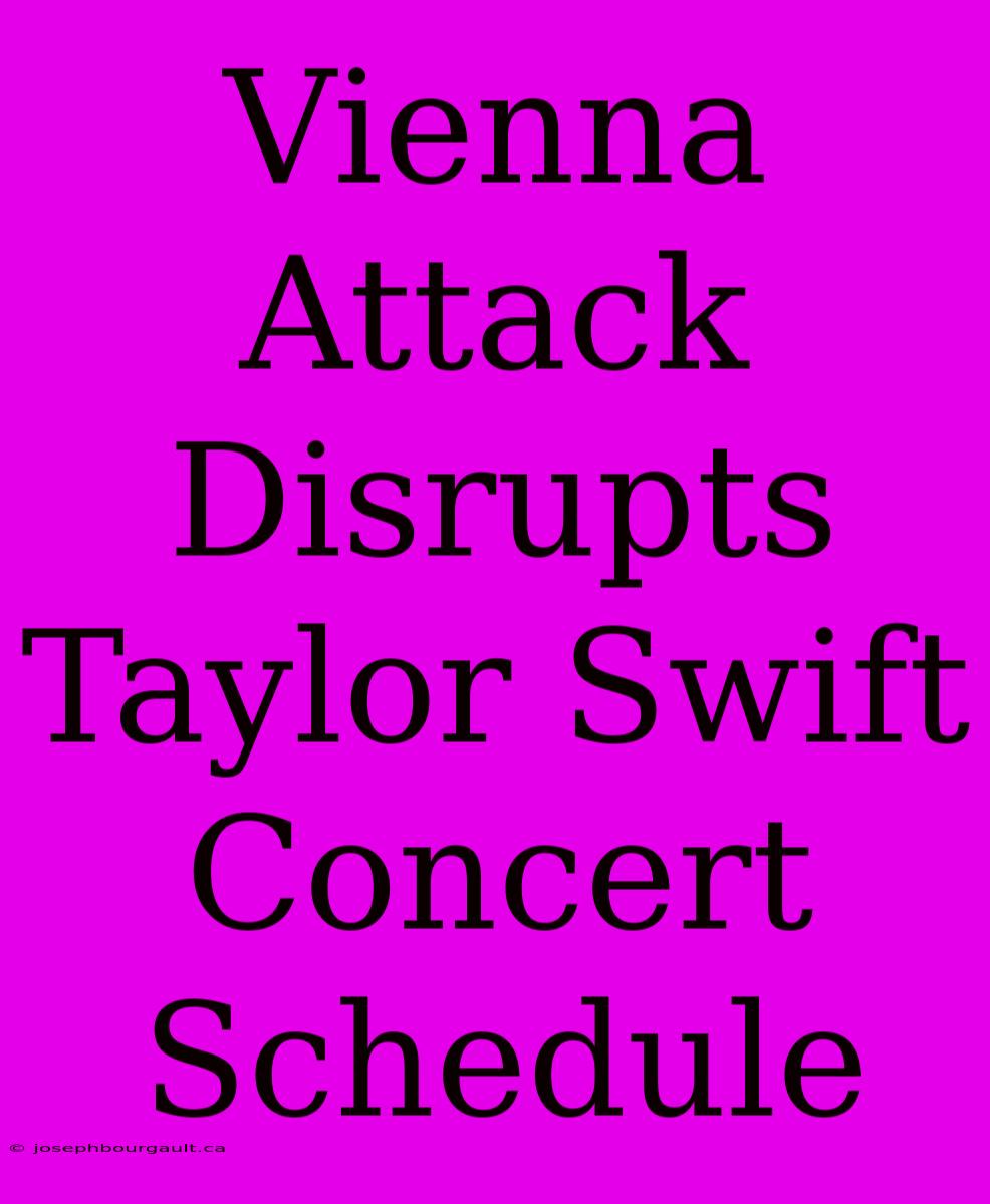 Vienna Attack Disrupts Taylor Swift Concert Schedule