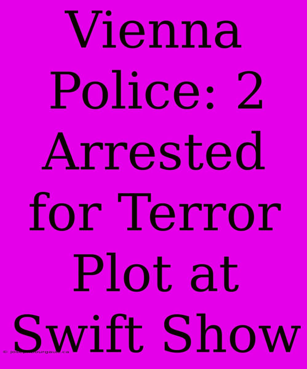 Vienna Police: 2 Arrested For Terror Plot At Swift Show