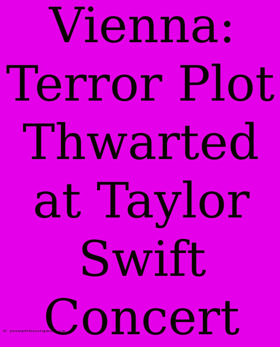 Vienna: Terror Plot Thwarted At Taylor Swift Concert