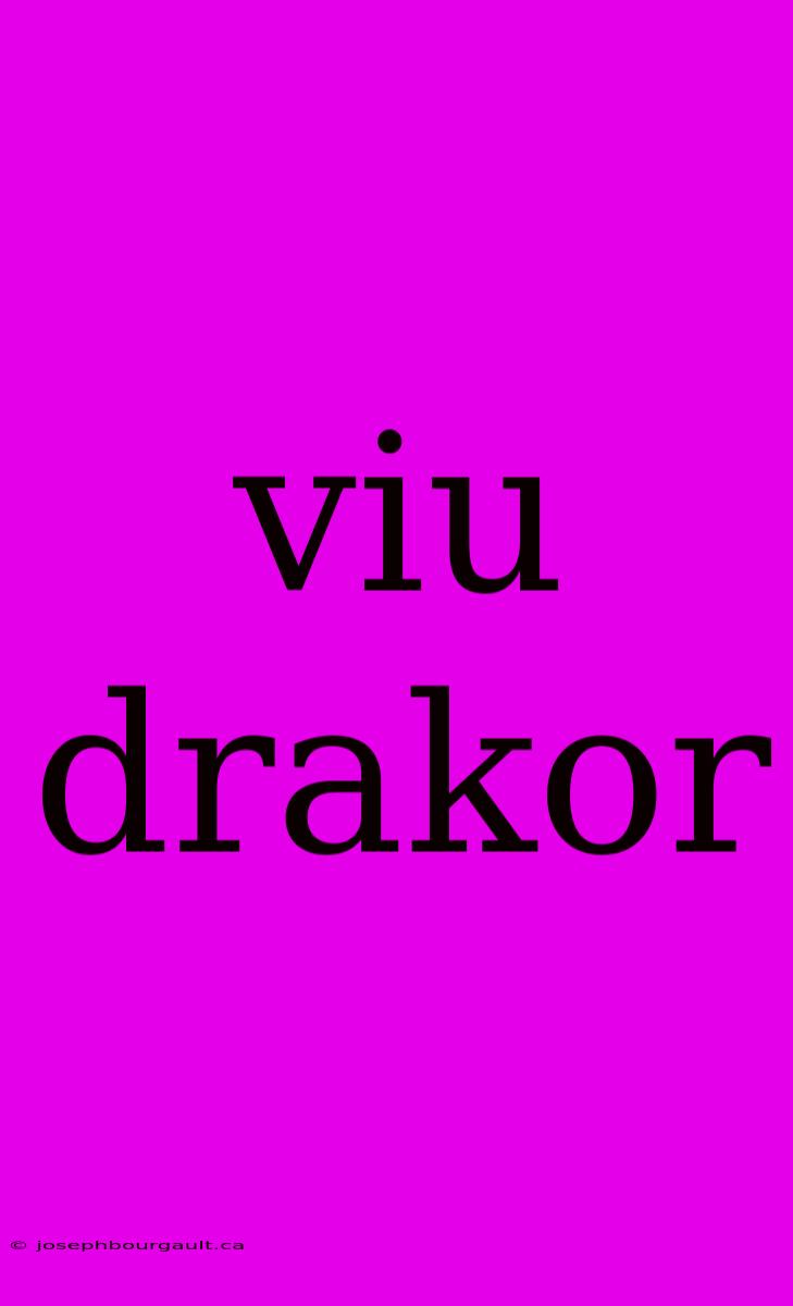 Viu Drakor