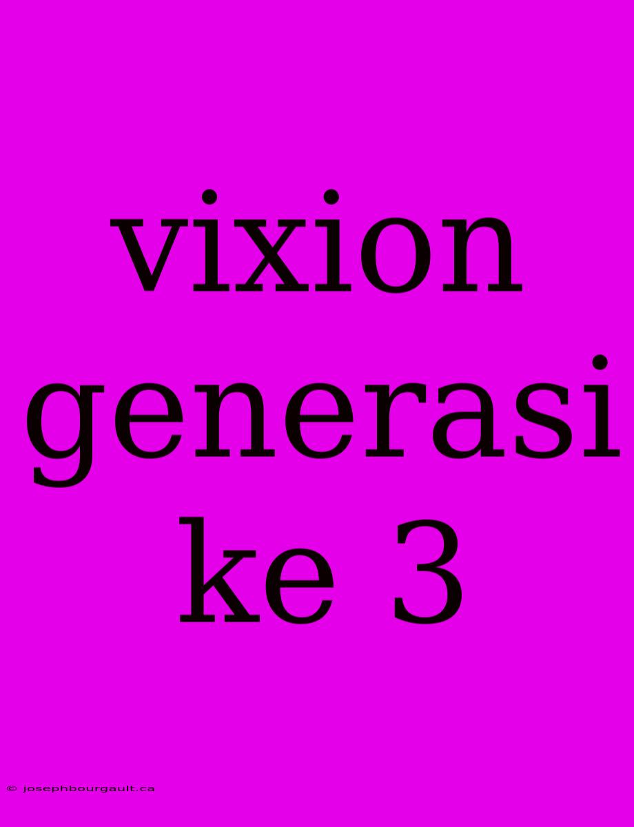 Vixion Generasi Ke 3